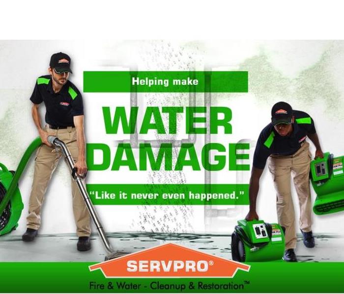 water damage SERVPRO of West Evansville is here to help - image of technicians cleaning